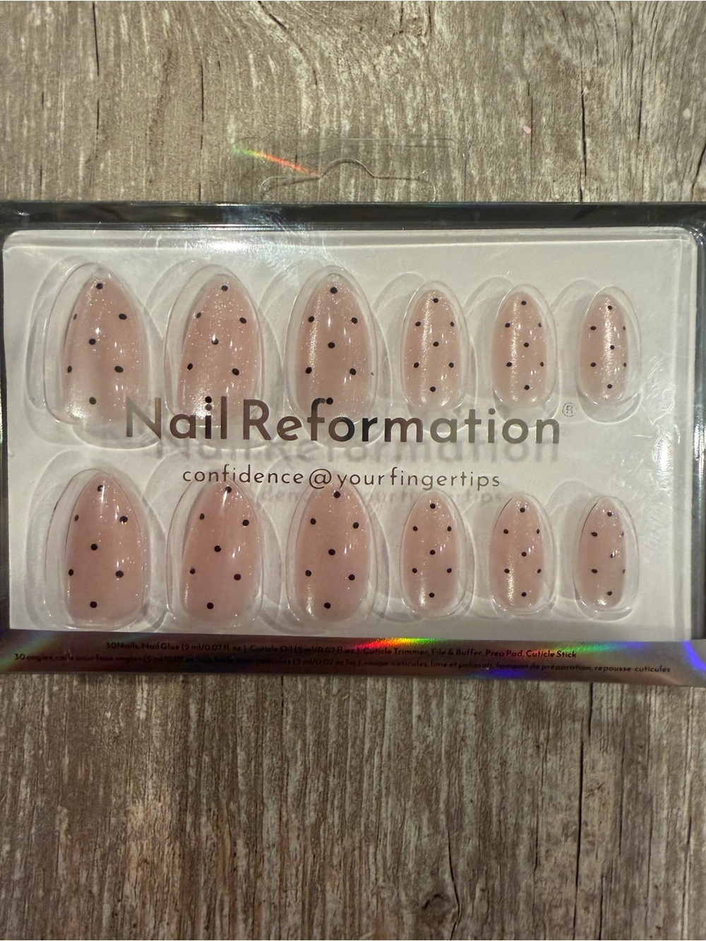 Nail Reformation Nude Pink Polka Dot Press-On Nails